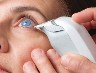 Woman receiving TearLab Dry Eye Treatment