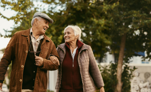 Elderly couple celebrating after Cataract Surgery