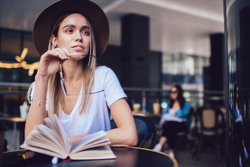 Woman with eyeglasses considering LASIK