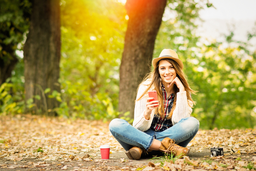 Young woman enjoying the outdoors after LASIK